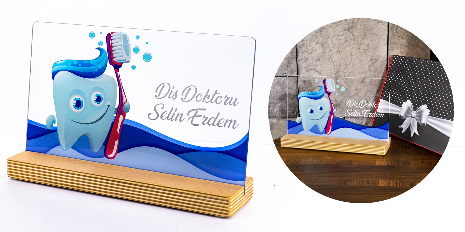Diş hekimliği aksesuarları arasında öne çıkan kişiye özel dekoratif tasarım